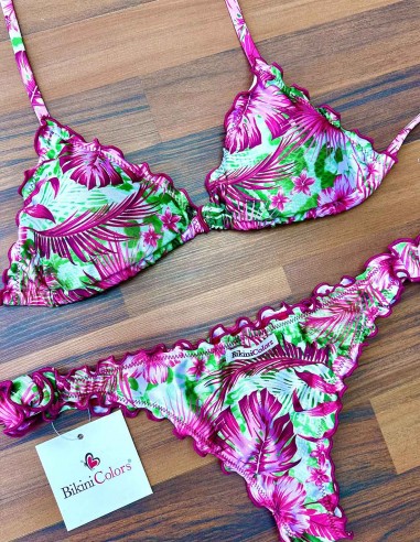 Bikini triangolino frou frou con slip o brasiliana  fiocchi | Maui
