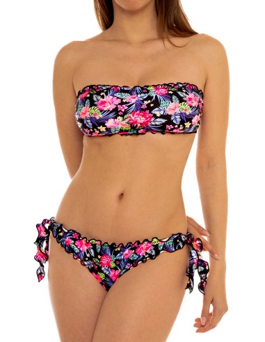 Bikini fascia frou frou con slip o brasiliana  fiocchi | Maya