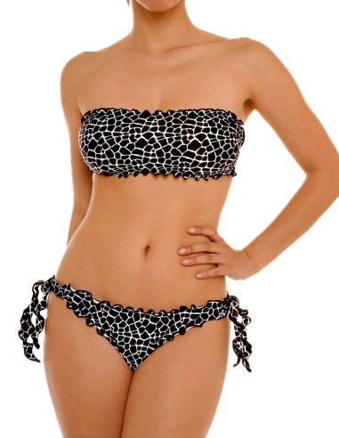 Bikini fascia frou frou con slip o brasiliana  fiocchi | Paloma