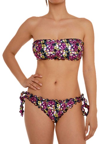 Bikini fascia frou frou con slip o brasiliana  fiocchi | Mirtos