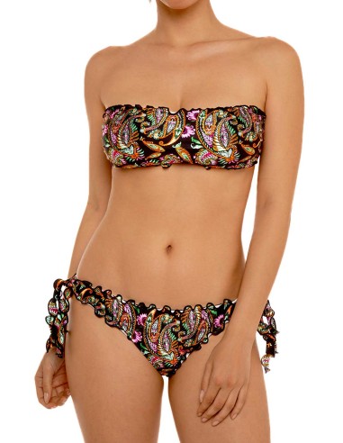 Bikini fascia frou frou con slip o brasiliana  fiocchi | Nerano